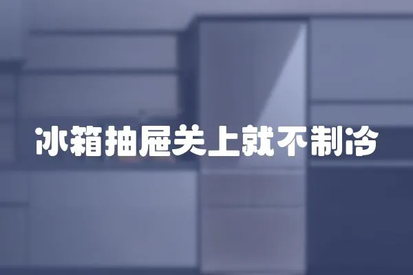冰箱抽屜關上就不制冷