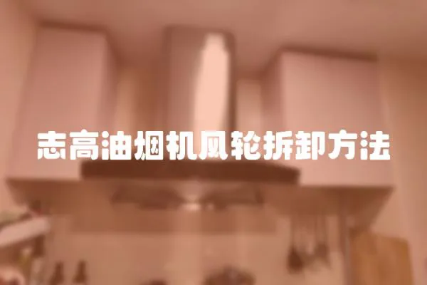 志高油煙機風(fēng)輪拆卸方法