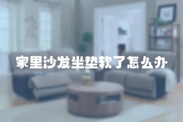 家里沙發坐墊軟了怎么辦