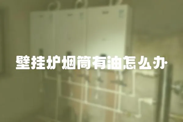 壁掛爐煙筒有油怎么辦