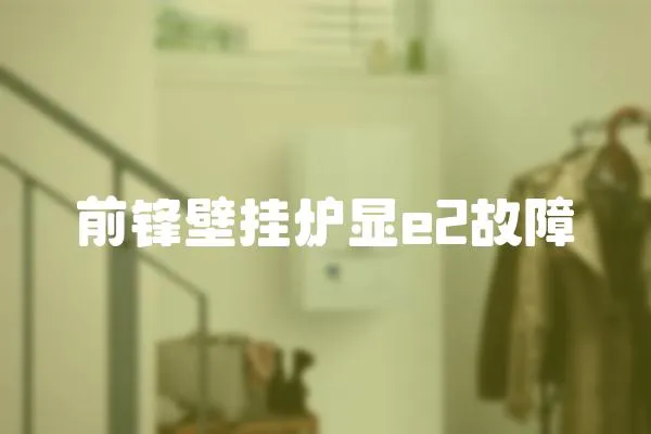 前鋒壁掛爐顯e2故障