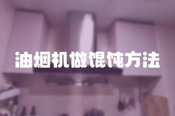 油煙機做餛飩方法