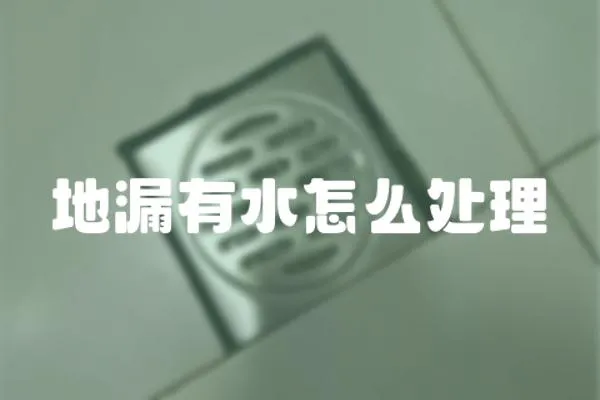 地漏有水怎么處理
