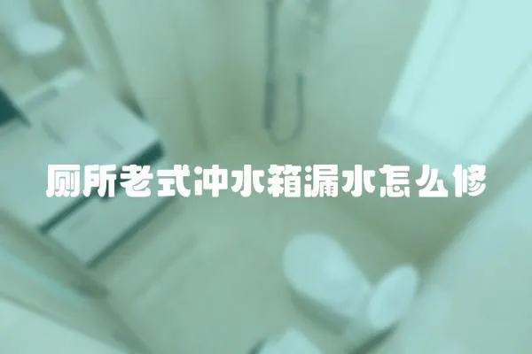 廁所老式沖水箱漏水怎么修