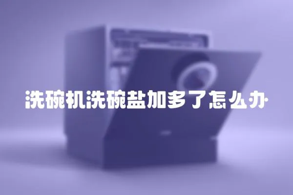 洗碗機洗碗鹽加多了怎么辦