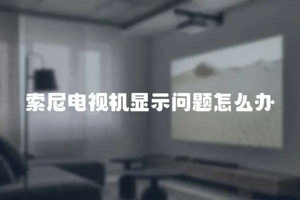 索尼電視機顯示問題怎么辦