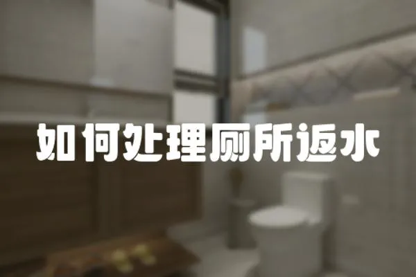 如何處理廁所返水