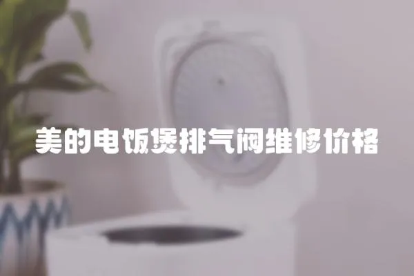 美的電飯煲排氣閥維修價格