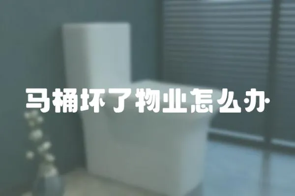 馬桶壞了物業(yè)怎么辦