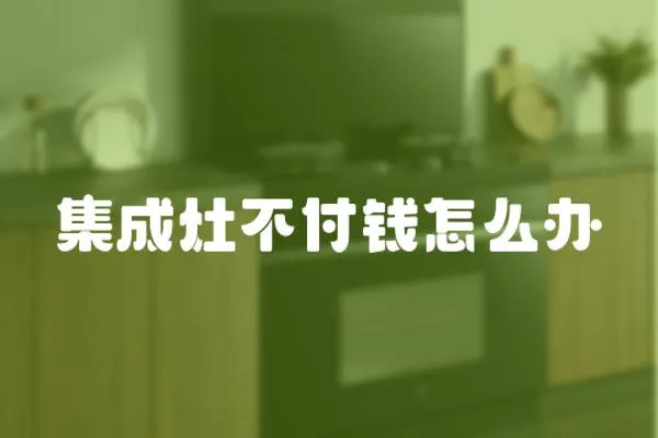 集成灶不付錢怎么辦