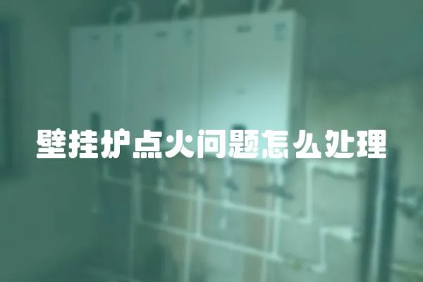 壁掛爐點火問題怎么處理