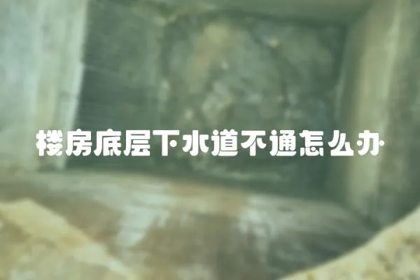 樓房底層下水道不通怎么辦