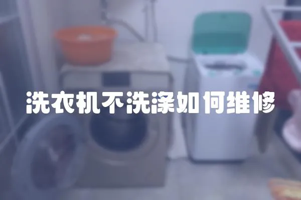 洗衣機(jī)不洗滌如何維修