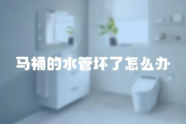 馬桶的水管壞了怎么辦