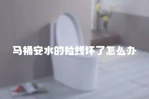馬桶安水的拉線壞了怎么辦