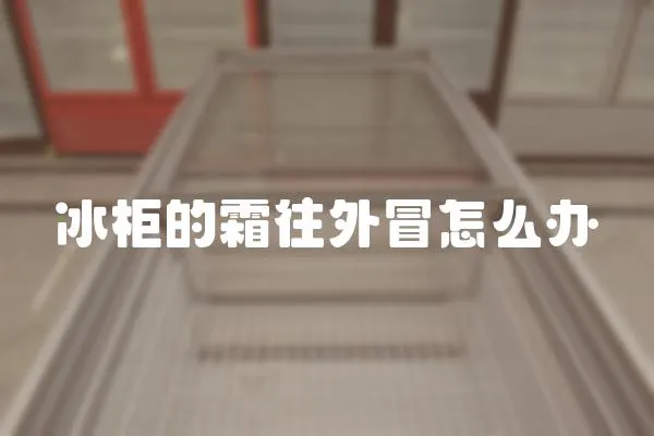 冰柜的霜往外冒怎么辦