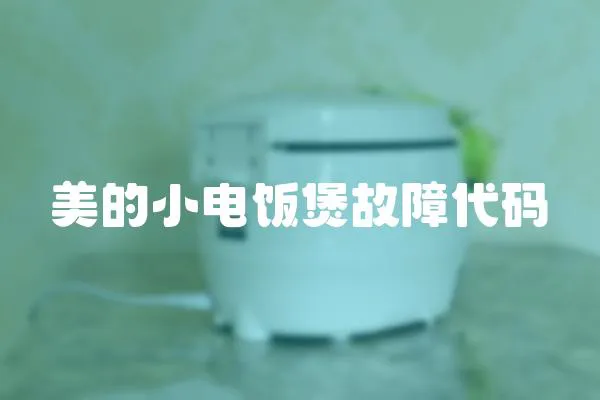 美的小電飯煲故障代碼