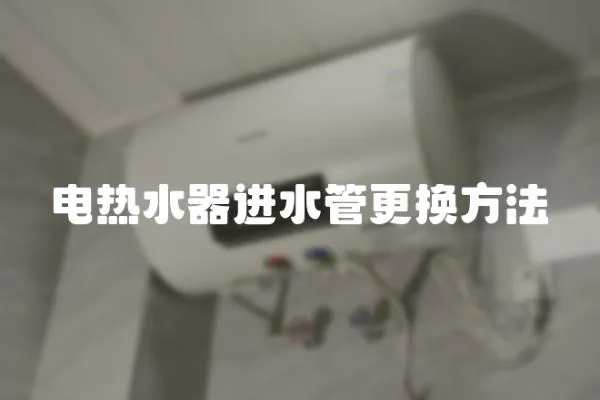 電熱水器進水管更換方法