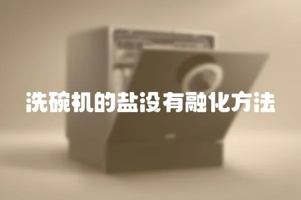 洗碗機的鹽沒有融化方法