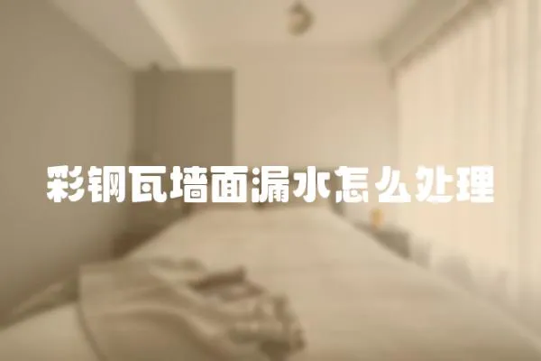 彩鋼瓦墻面漏水怎么處理