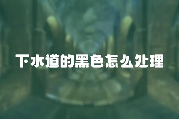 下水道的黑色怎么處理