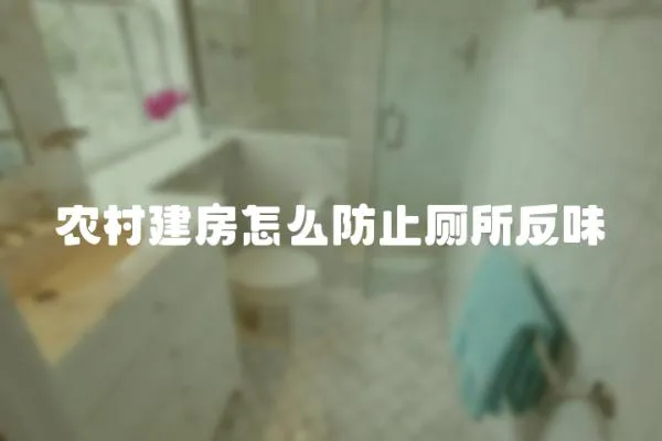 農村建房怎么防止廁所反味