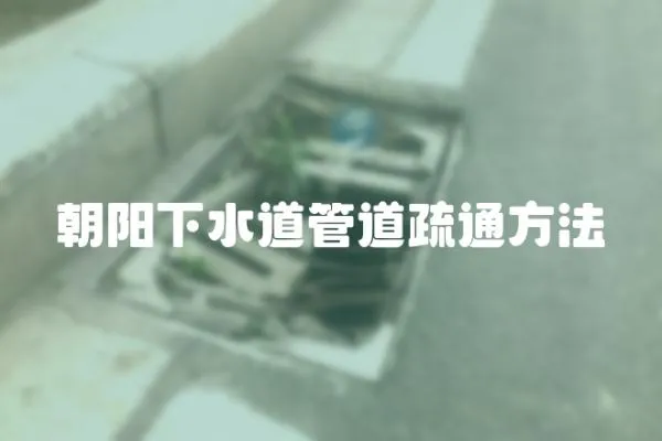朝陽下水道管道疏通方法