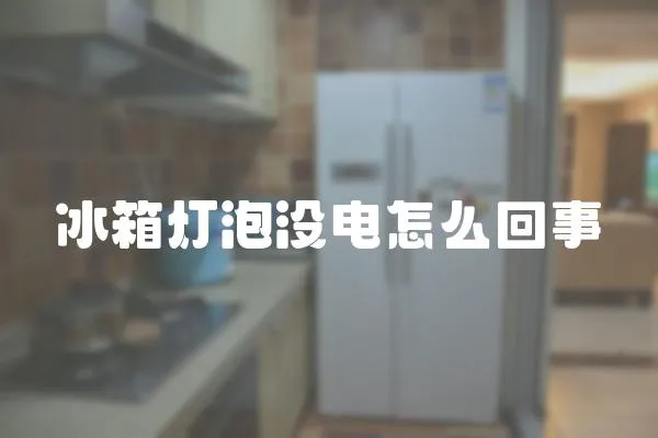 冰箱燈泡沒電怎么回事