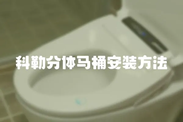 科勒分體馬桶安裝方法