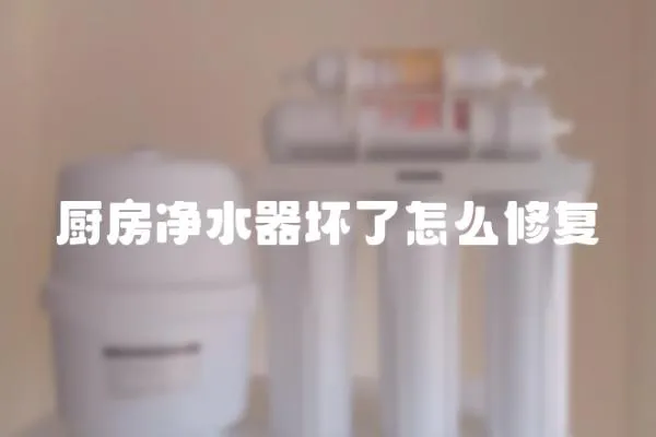 廚房凈水器壞了怎么修復