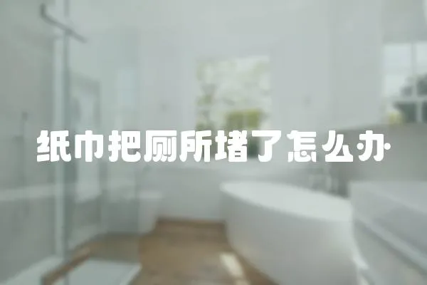 紙巾把廁所堵了怎么辦