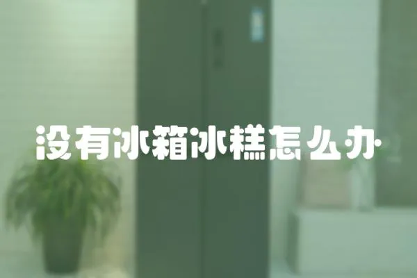 沒有冰箱冰糕怎么辦