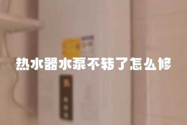 熱水器水泵不轉了怎么修