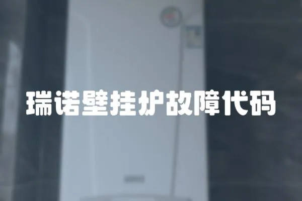 瑞諾壁掛爐故障代碼