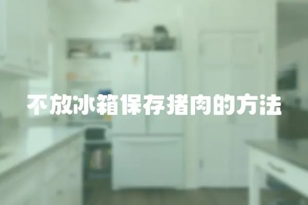不放冰箱保存豬肉的方法