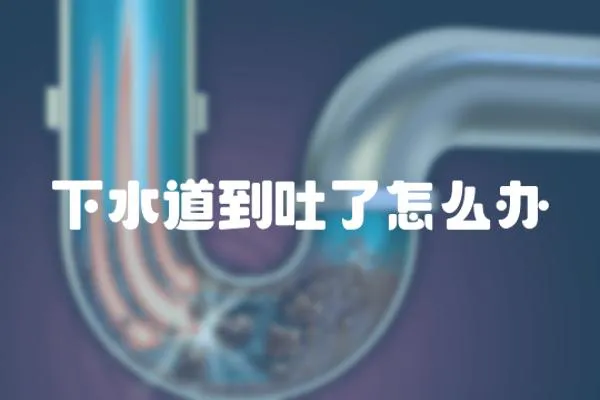 下水道到吐了怎么辦