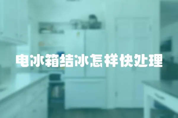 電冰箱結(jié)冰怎樣快處理