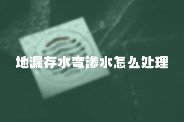 地漏存水彎滲水怎么處理