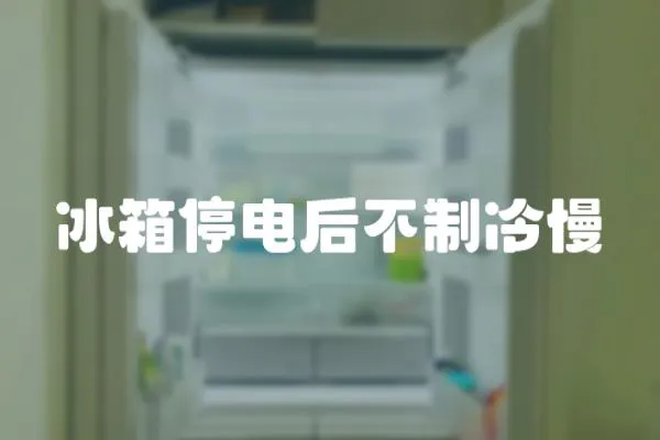 冰箱停電后不制冷慢