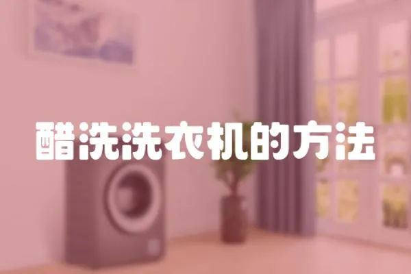 醋洗洗衣機的方法