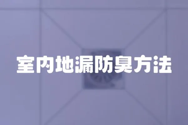 室內地漏防臭方法
