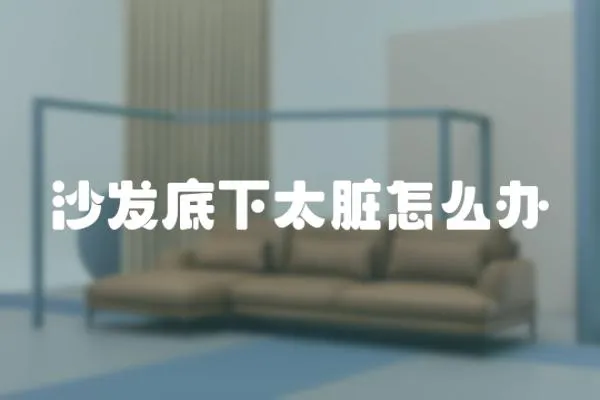 沙發底下太臟怎么辦