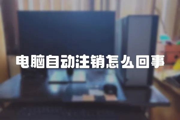 電腦自動注銷怎么回事