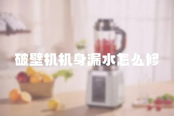 破壁機機身漏水怎么修