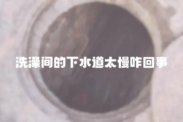 洗澡間的下水道太慢咋回事
