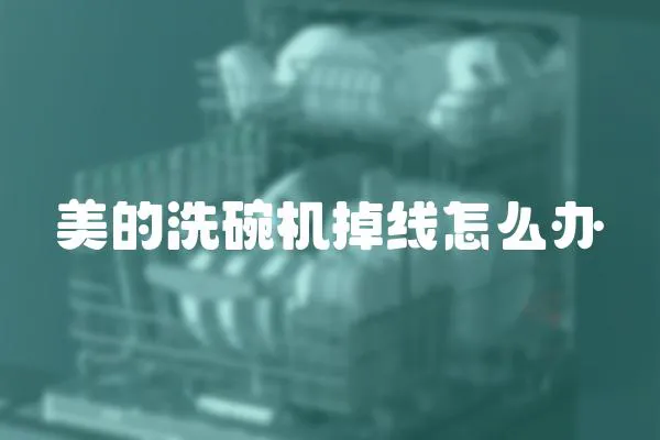 美的洗碗機掉線怎么辦