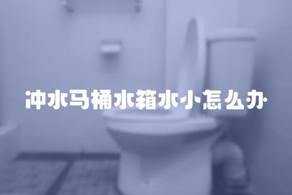 沖水馬桶水箱水小怎么辦