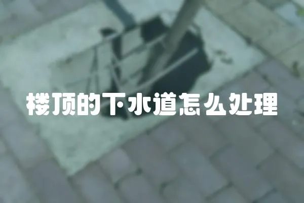 樓頂的下水道怎么處理