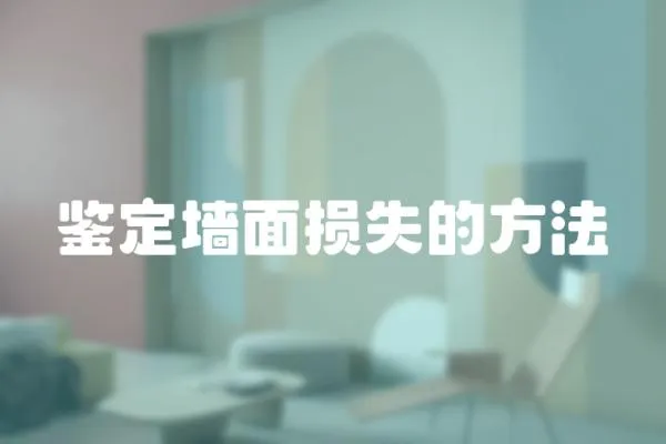 鑒定墻面損失的方法