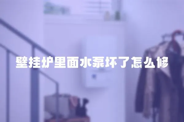 壁掛爐里面水泵壞了怎么修